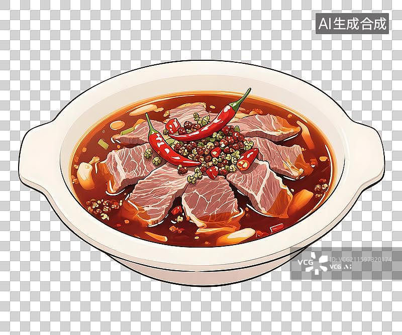 【AI数字艺术】四川美食水彩插画免抠元素图片素材