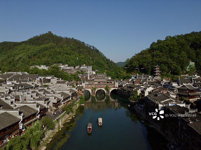 凤凰古城虹桥图片素材