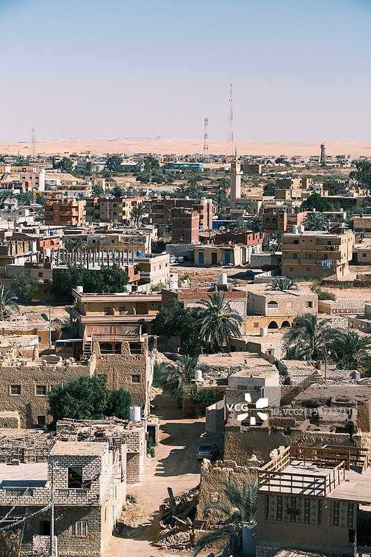 埃及siwa沙利古堡的建筑群落图片素材