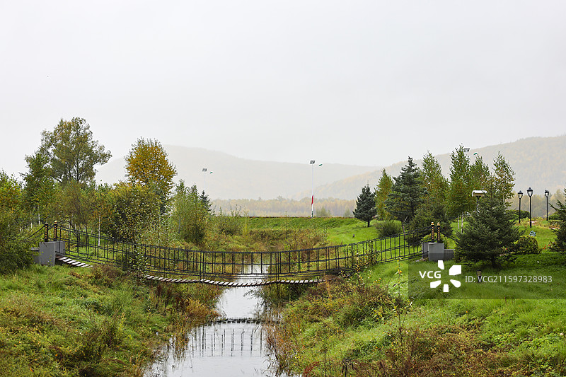 中国最冷小镇呼中镇大兴安岭呼玛河两岸秋天风光图片素材