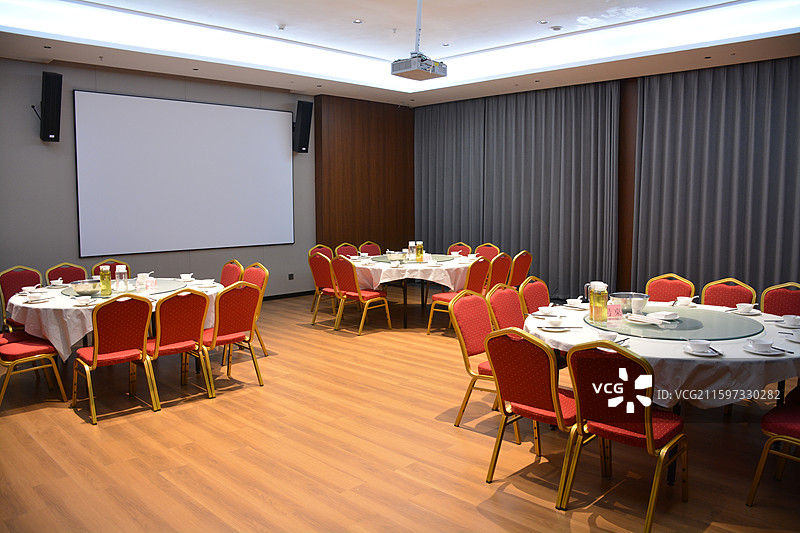 多媒体投影会议餐厅图片素材