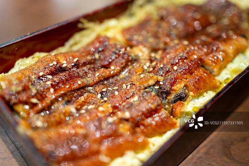 日式料理鳗鱼饭主食特写图片素材