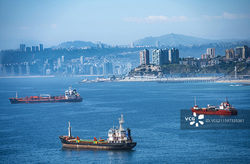 智利航运重镇瓦尔帕莱索图片素材