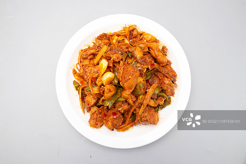 炒鸡块图片素材