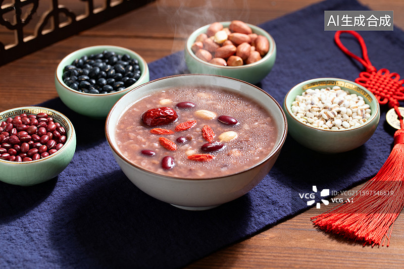 【AI数字艺术】一碗营养丰富的杂粮粥图片素材