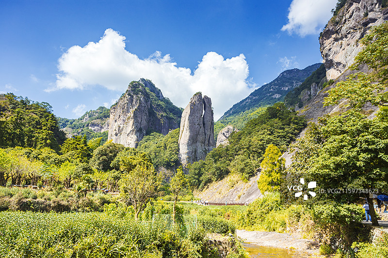 雁荡山大龙湫剪刀峰图片素材