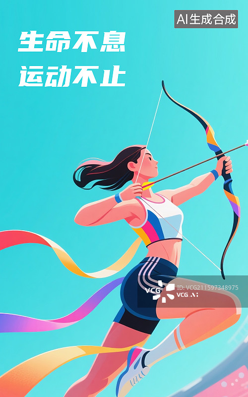 【AI数字艺术】具有视觉冲击力的运动主题海报图片素材
