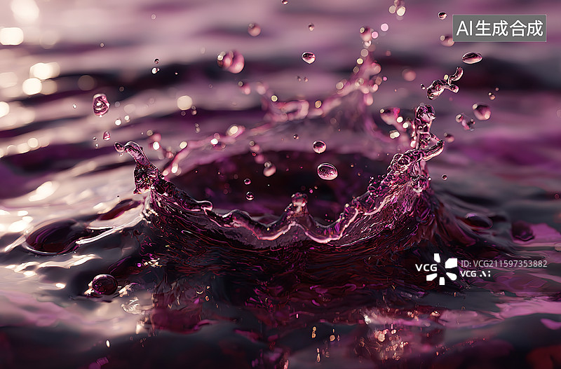【AI数字艺术】水花图片素材