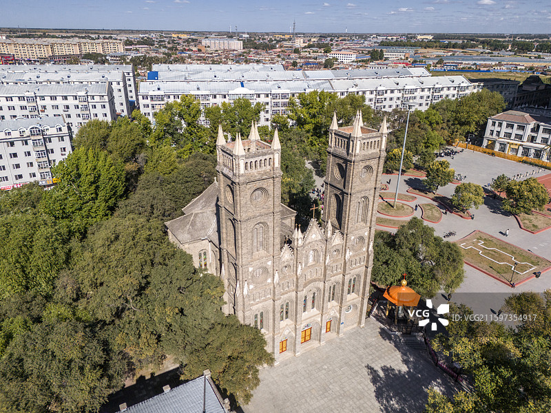 哈尔滨呼兰天主教堂图片素材