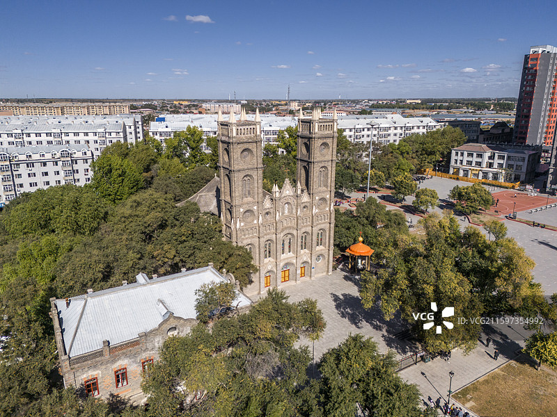 哈尔滨呼兰天主教堂图片素材