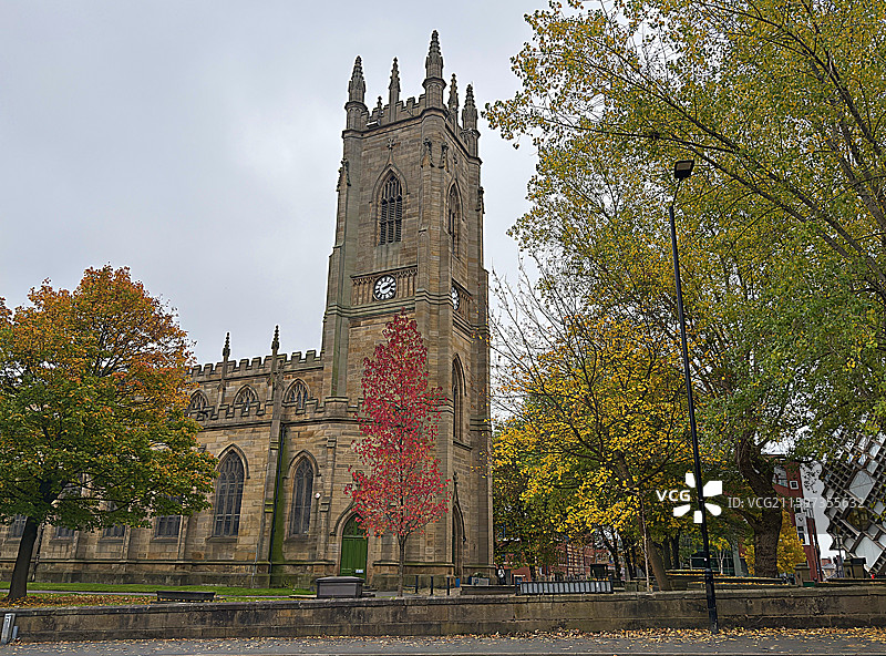 英国谢菲尔德秋色 欧式建筑图片素材