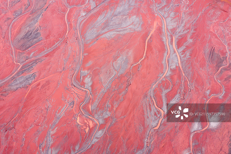 俯瞰辽阳尾矿大地调色板图片素材