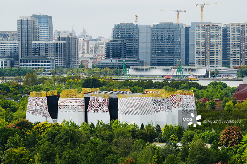 上海世博会俄罗斯馆改造而成的红石中心（RED ROCK）图片素材