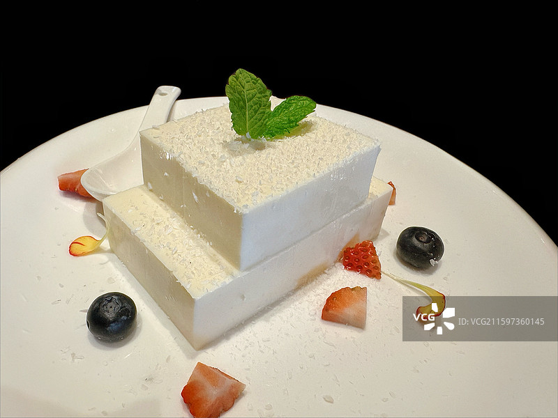 点心：酸奶糕（早茶）图片素材