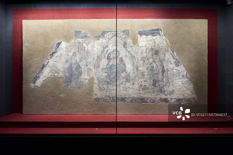 明代天梯山石窟壁画图片素材