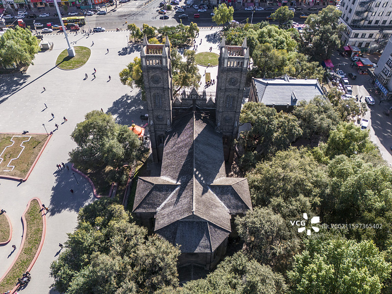 哈尔滨呼兰天主教堂图片素材