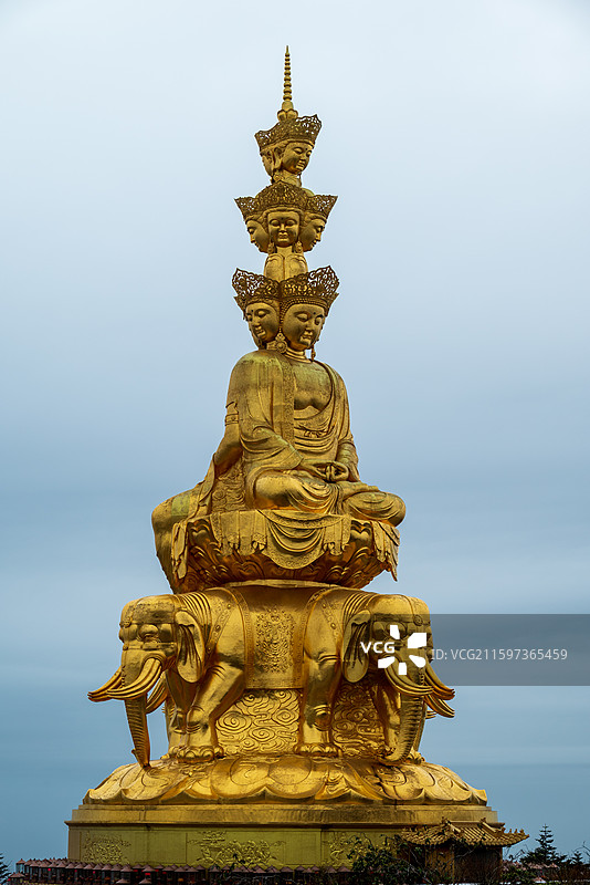 峨眉山金顶 十方普贤像图片素材