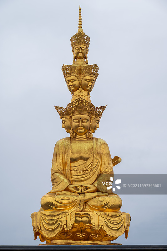 峨眉山金顶 十方普贤像图片素材