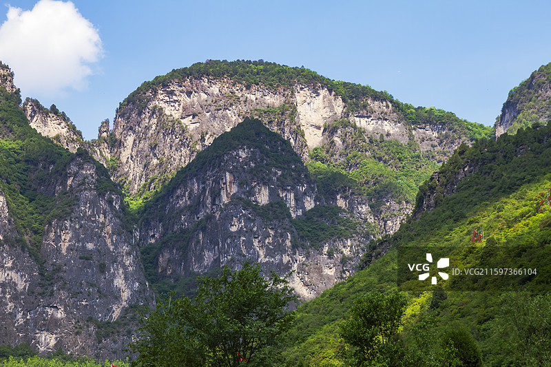 山西晋城，陵川红豆杉大峡谷地质公园图片素材