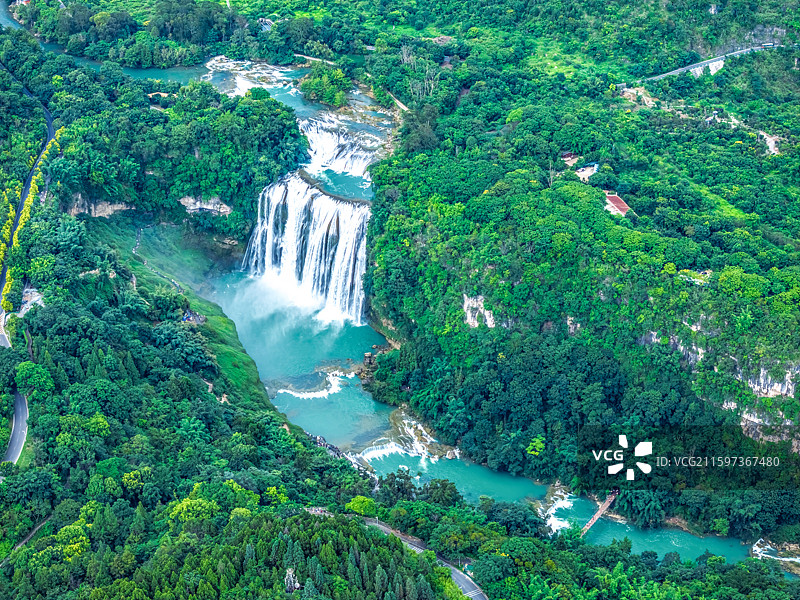 安顺市黄果树瀑布景区-5A级景区-贵州省安顺市镇宁布依族苗族自治县-世界著名大瀑布-黄果树大瀑图片素材
