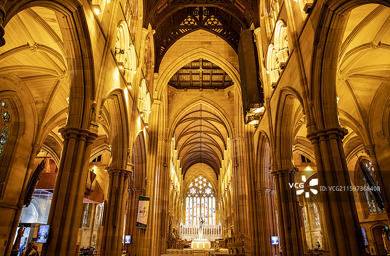 澳大利亚著名哥特式建筑悉尼圣安德烈大教堂图片素材