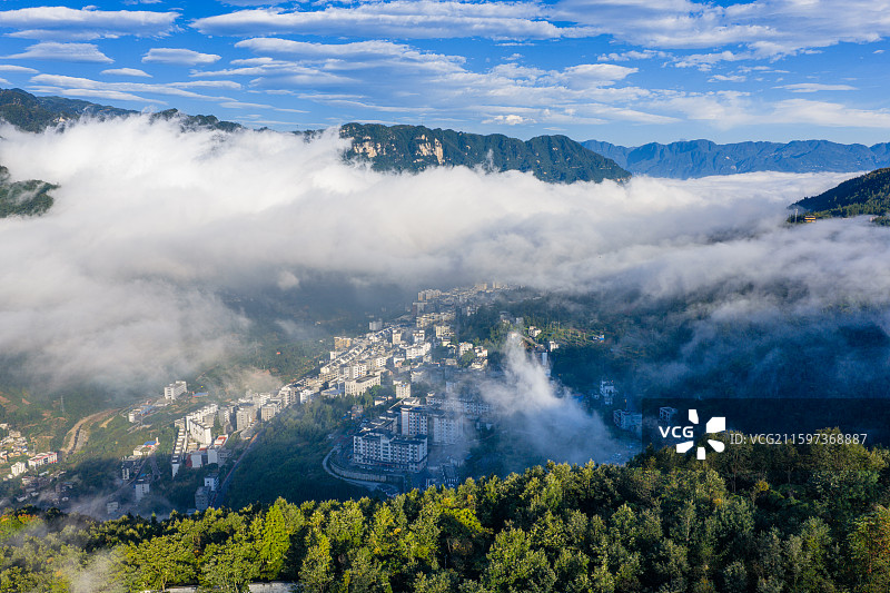 云南省昭通市大关县城市风光图片素材
