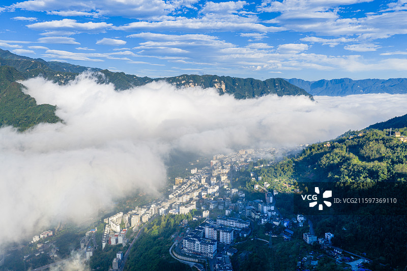 云南省昭通市大关县城市风光图片素材