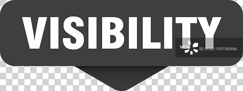 透明背景上的可见性贴纸或标志图片素材