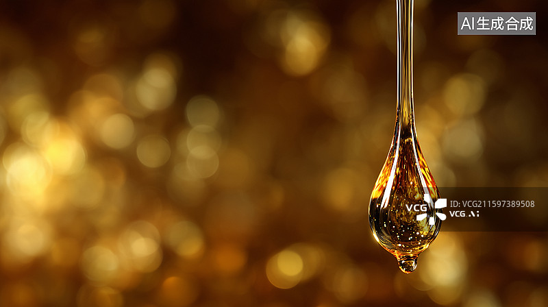【AI数字艺术】正在往下滴的精油液体图片素材