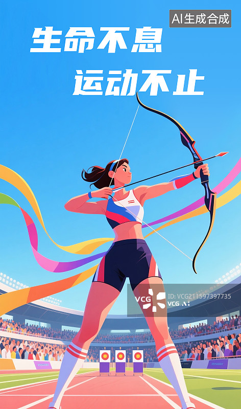 【AI数字艺术】具有视觉冲击力的运动主题设计海报图片素材