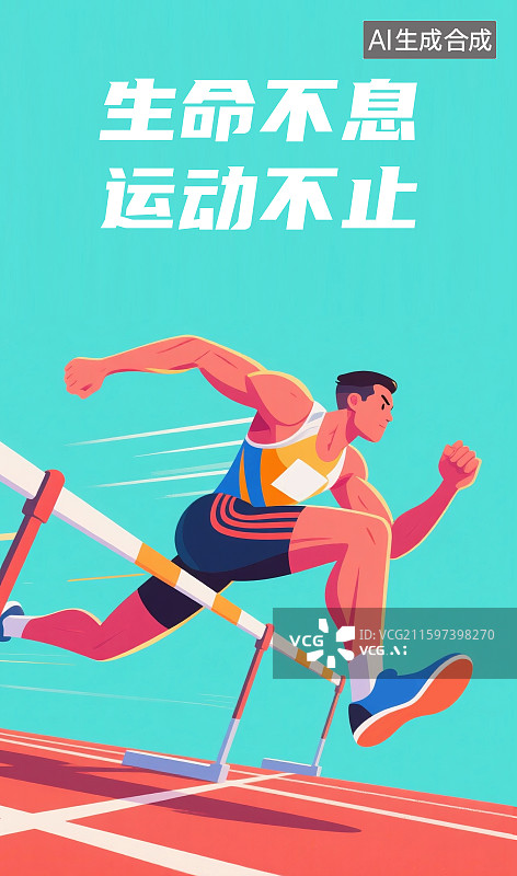 【AI数字艺术】具有视觉冲击力的运动主题设计海报图片素材