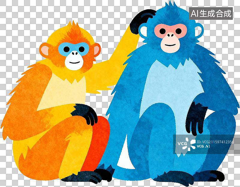 【AI数字艺术】四川可爱动物金丝猴图片素材