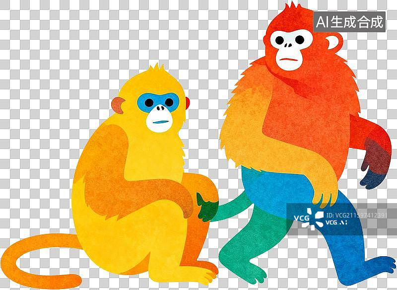 【AI数字艺术】四川可爱动物金丝猴图片素材