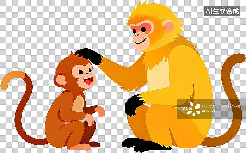 【AI数字艺术】四川可爱动物金丝猴图片素材