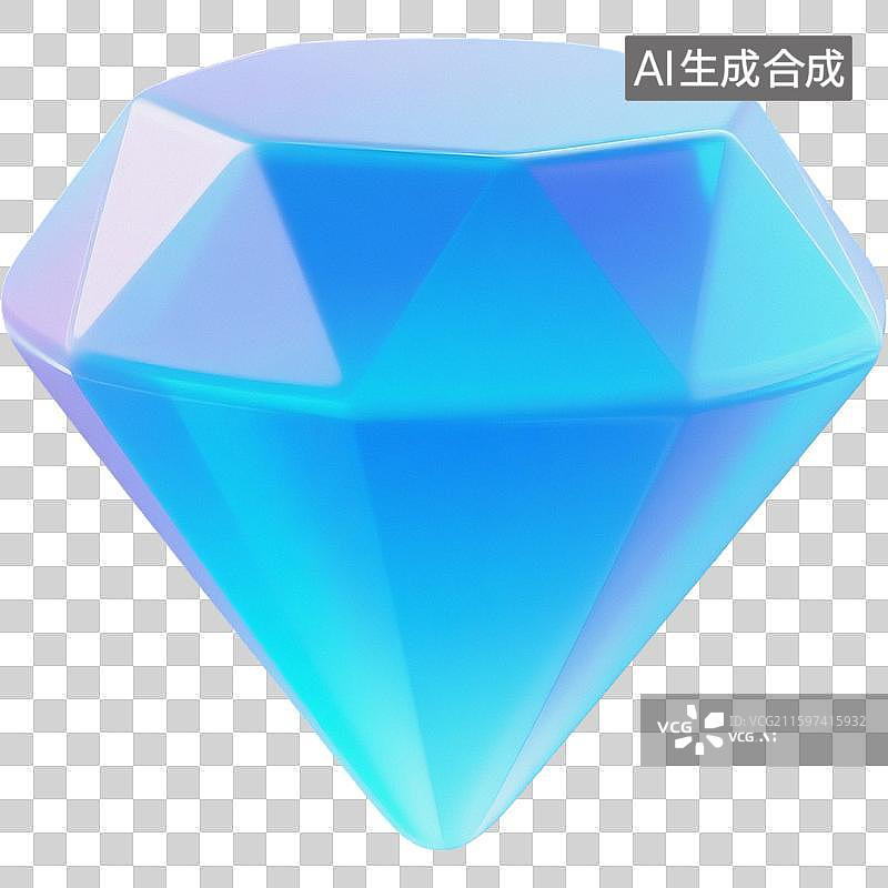 【AI数字艺术】3D钻石图标图片素材