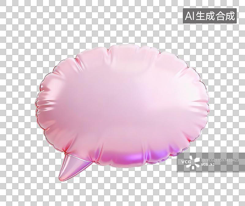 【AI数字艺术】3D三维膨胀气球风格对话聊天气泡对话框元素图片素材