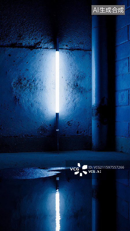 【AI数字艺术】幽蓝光隙图片素材