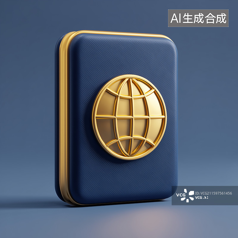 【AI数字艺术】粘土护照图标场景图片素材
