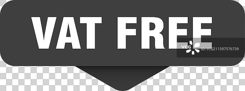 vat free sticker vat free sign on transparent图片素材