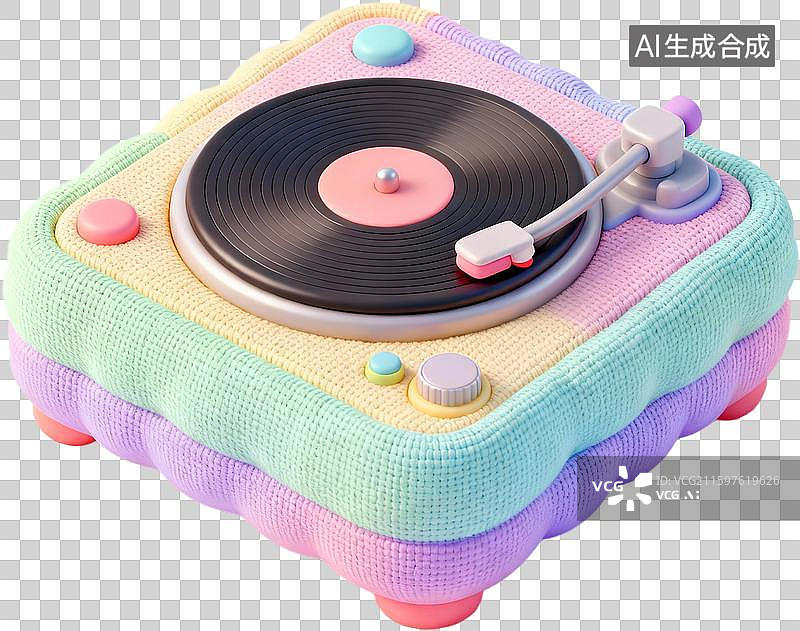 【AI数字艺术】膨胀毛衣质感风格日常用品元素图片素材