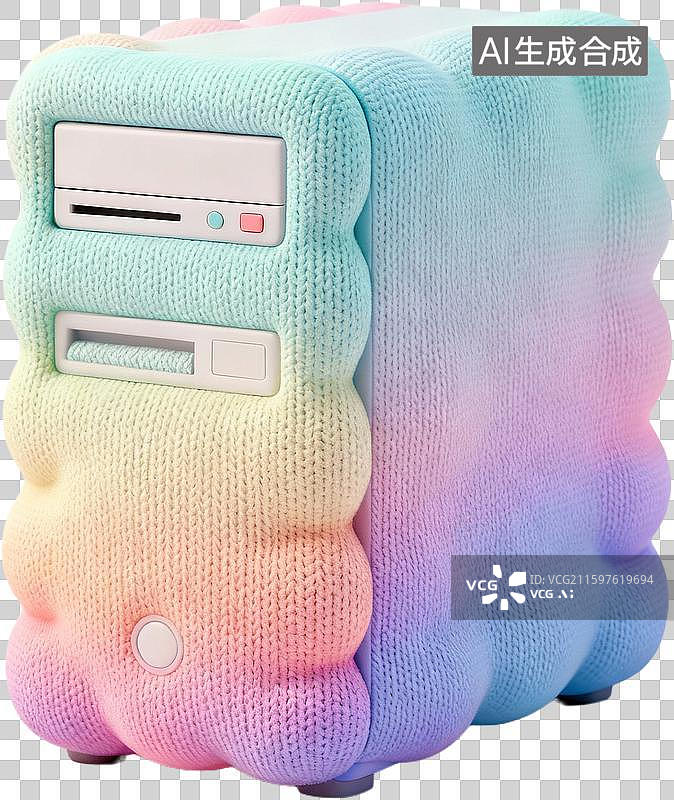 【AI数字艺术】膨胀毛衣质感风格日常用品元素图片素材