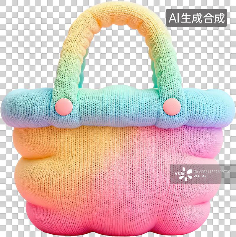 【AI数字艺术】膨胀毛衣质感风格日常用品元素图片素材