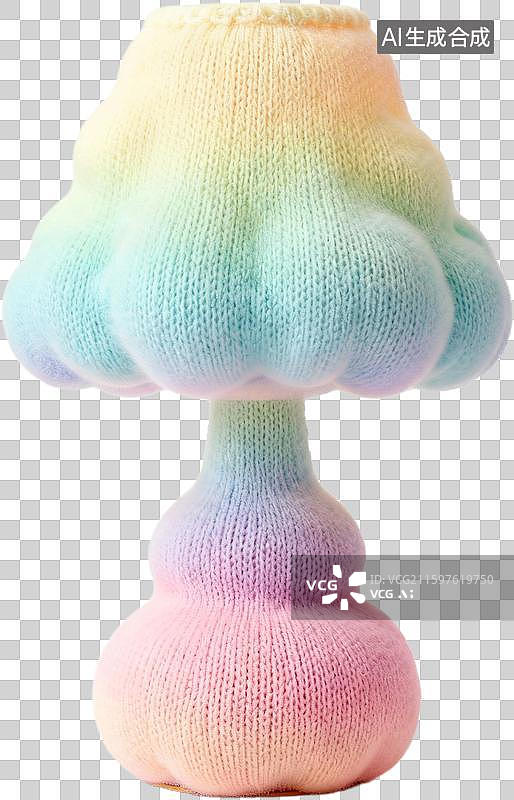 【AI数字艺术】膨胀毛衣质感风格日常用品元素图片素材