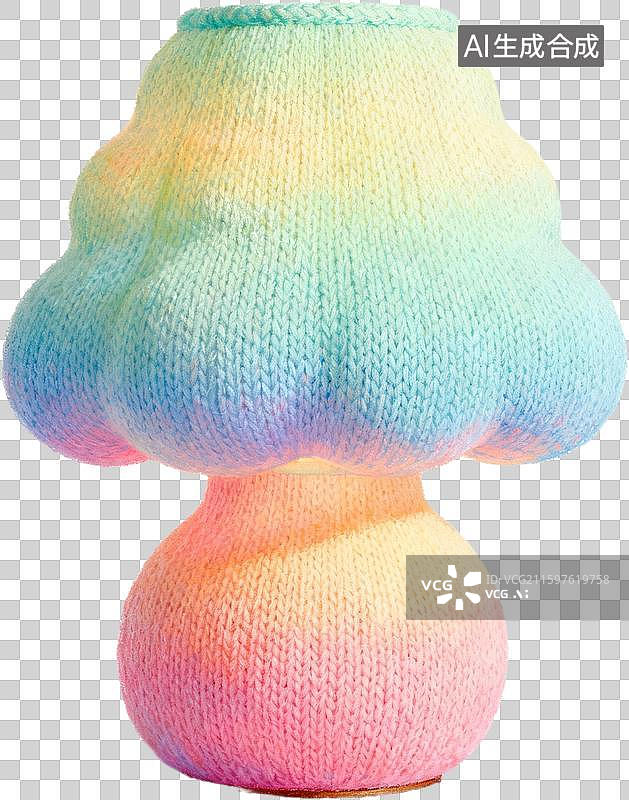 【AI数字艺术】膨胀毛衣质感风格日常用品元素图片素材