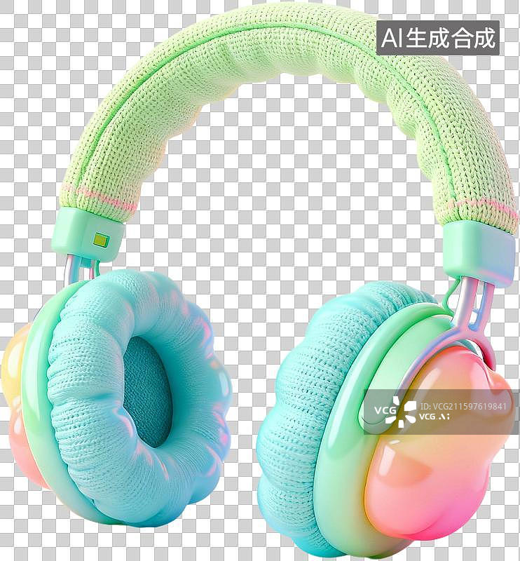 【AI数字艺术】膨胀毛衣质感风格日常用品元素图片素材