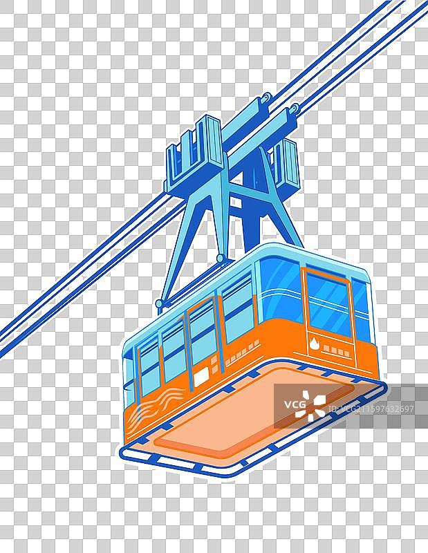 重庆旅游景点  长江索道图片素材