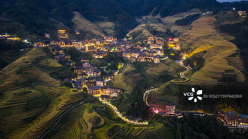 乡村夜色图片素材