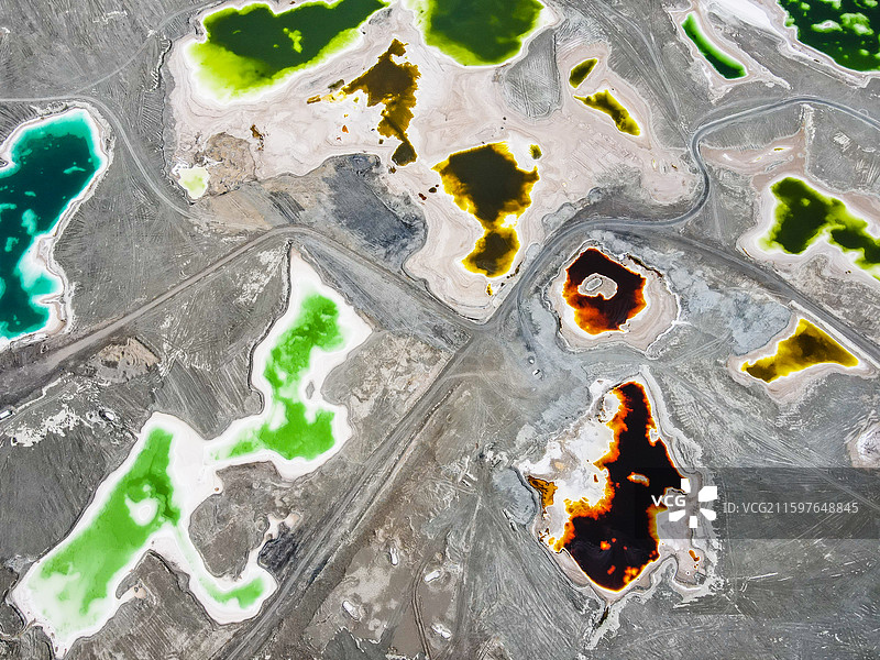 大柴旦翡翠湖图片素材