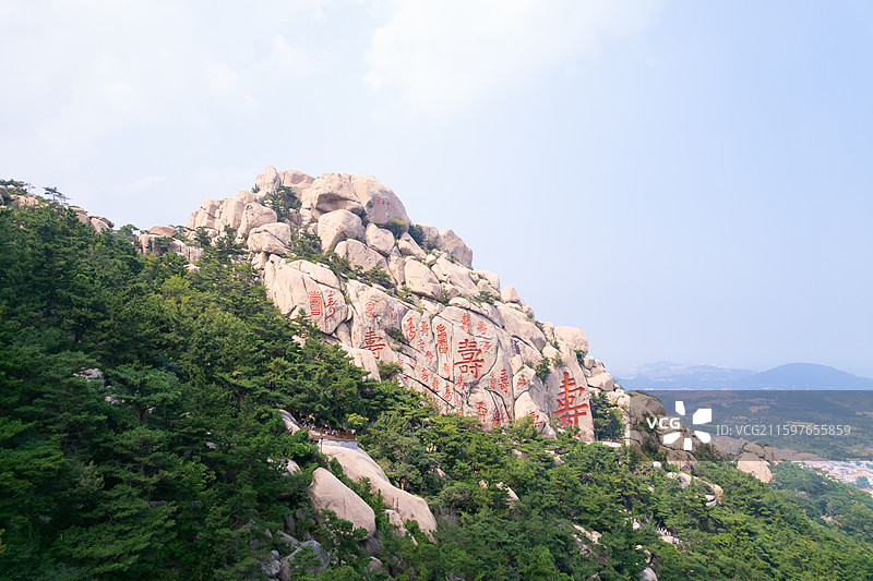 山东青岛崂山仰口寿字峰风景图片素材