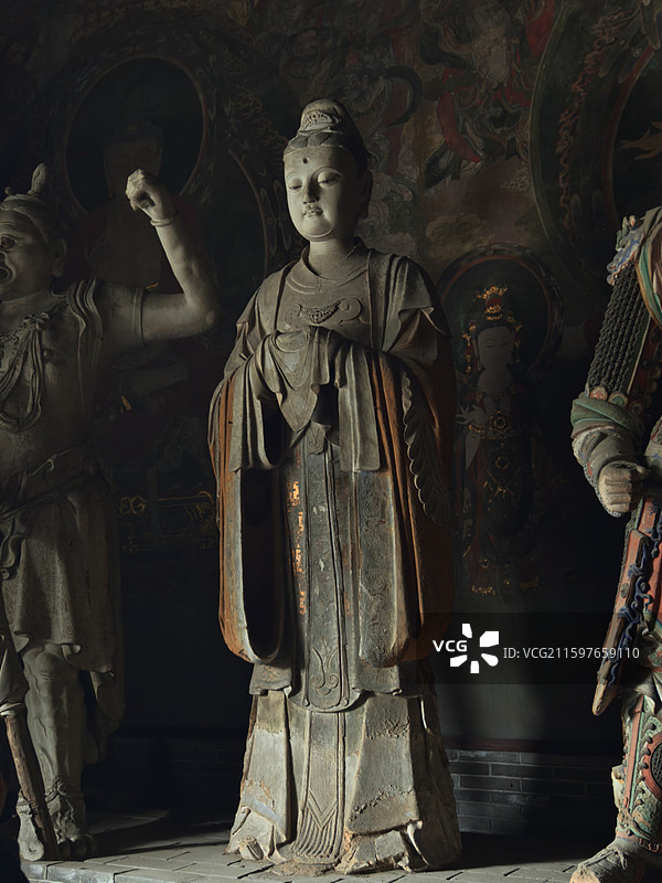 善化寺吉祥天女泥塑图片素材